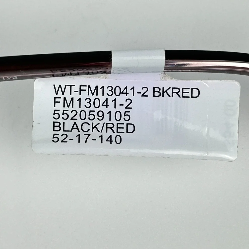 Walmart FM13041-2 Women's Eyeglasses Frame Black & Red Full Rim 52-17-140 mm